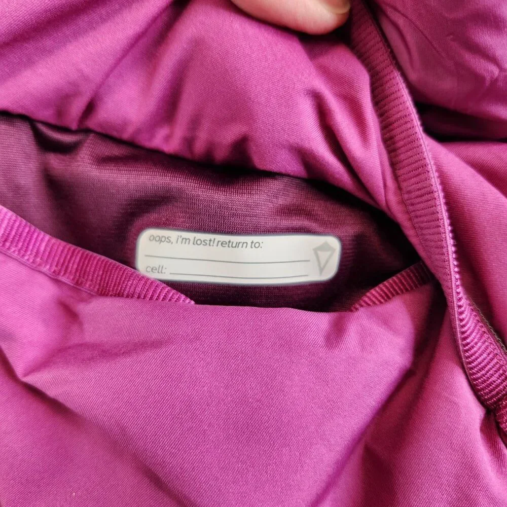 Ivivva Jacket Girls 14 Pink Down Puffer Coat By Lululemon Hide Away Hood Quilted